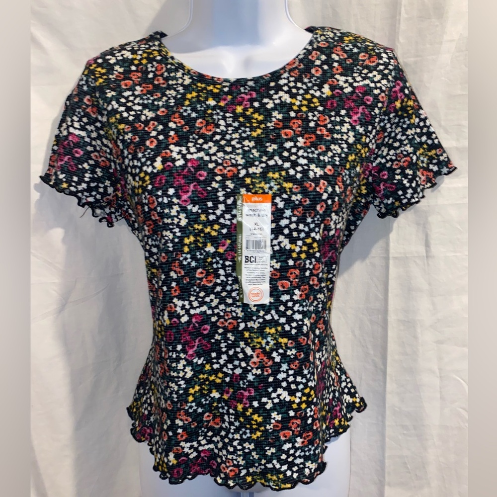 Girls NWT size 14-16 WONDER NATION waffle-top tee